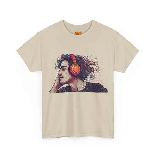 Line Drawing Color Portrait Graphic Music Art Tee Shirt *Multiple Colors*