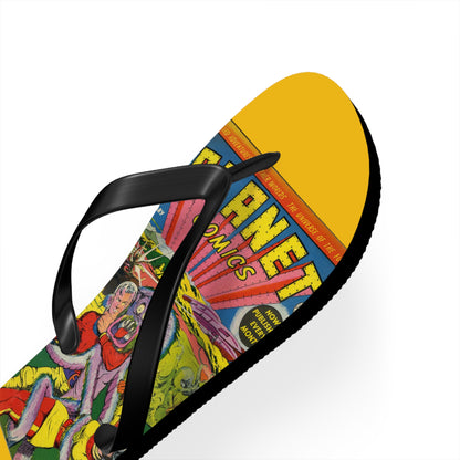 Planet Comics #2 Flip Flops Yellow *Multiple Sizes Available*
