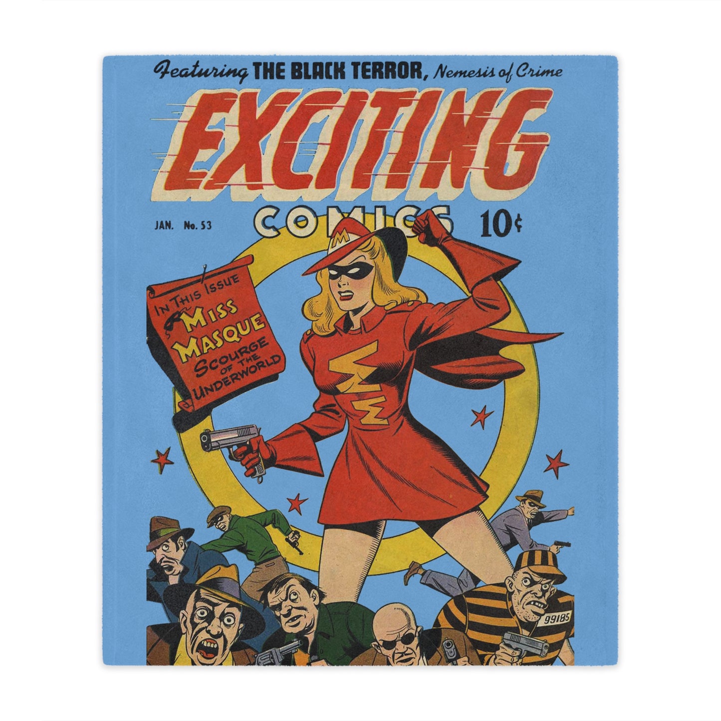 Exciting Comics #53 feat. Miss Masque Microfiber Blanket