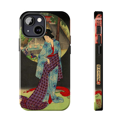 Oji Waterfall by Toyohara Chikanobu, 1890 iPhone Case *Many Sizes Available*