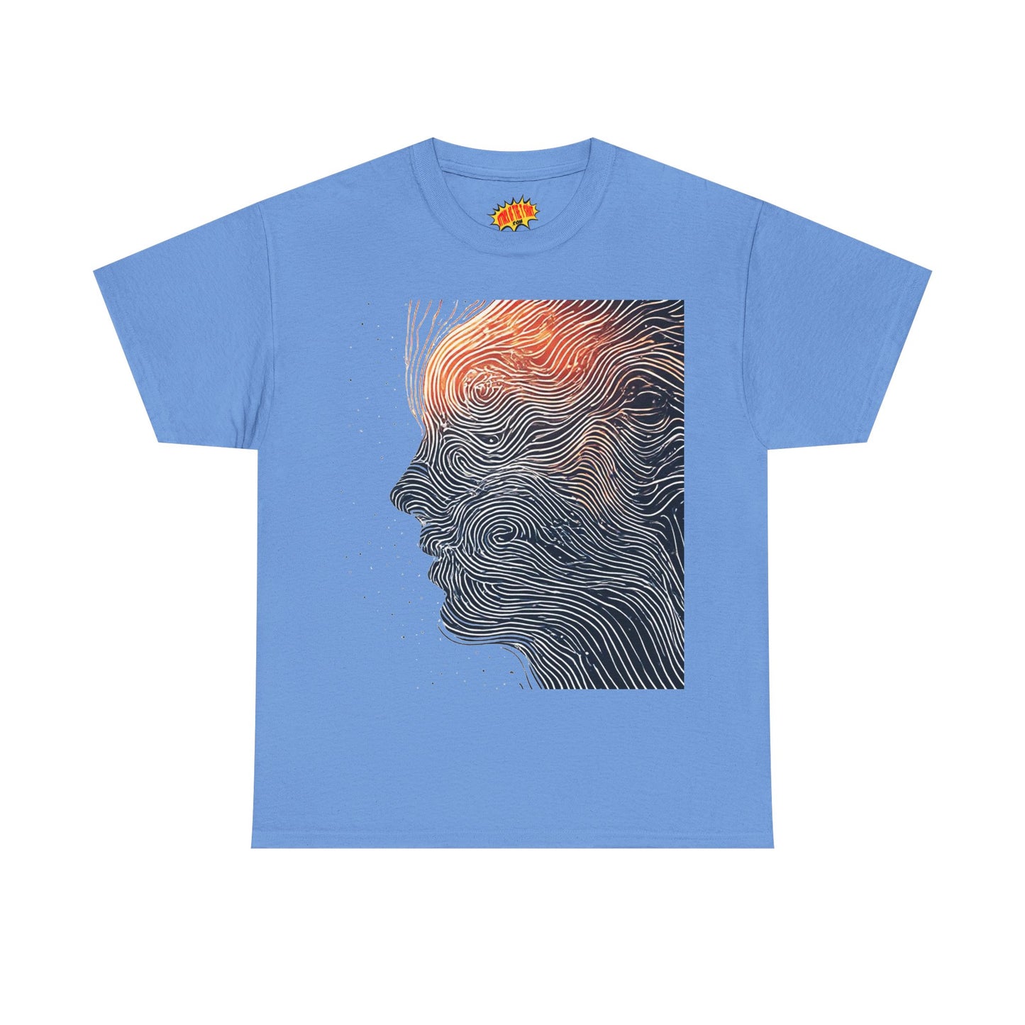 Line Drawing Face Graphic Art Tee Shirt *Multiple Colors*