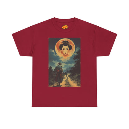 Samurai w/Blood Moon Woman T-Shirt
