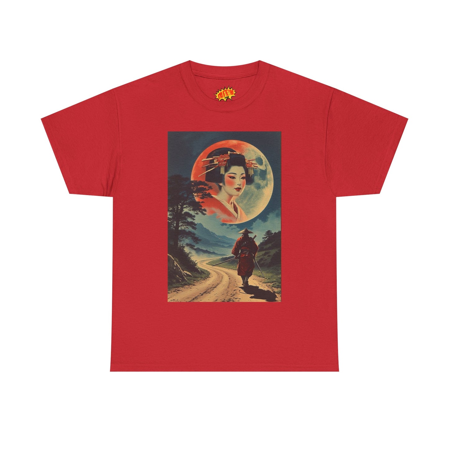 Walking Samurai w/Full Moon Woman T-Shirt *Multiple Colors*