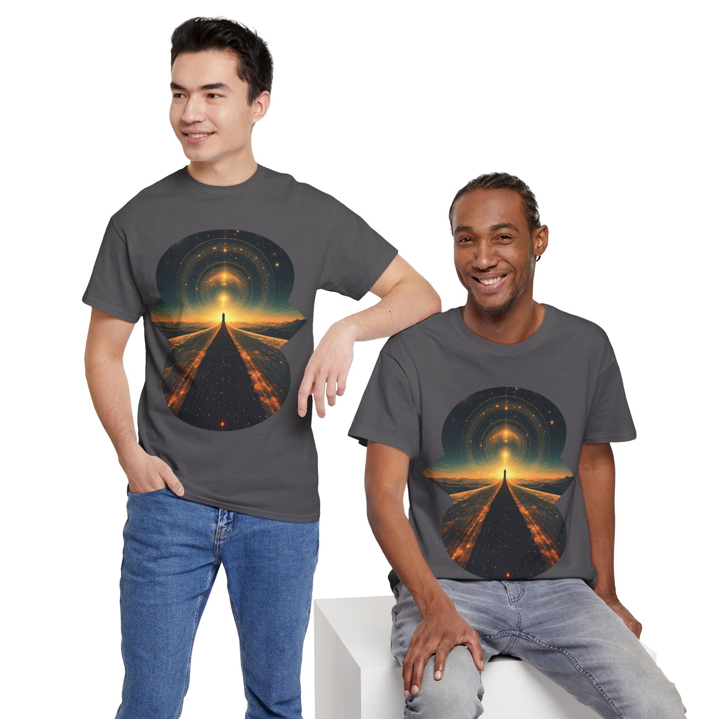 Cosmic Path Space Graphic Art Tee Shirt *Multiple Colors*