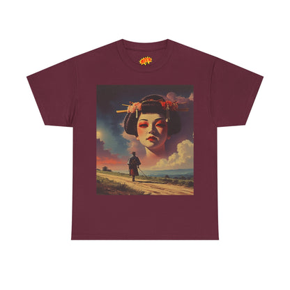 Travelling Samurai w/Sky Geisha Woman T-Shirt