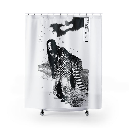 Kiyohime Changing Into a Serpent Japanese Shower Curtain