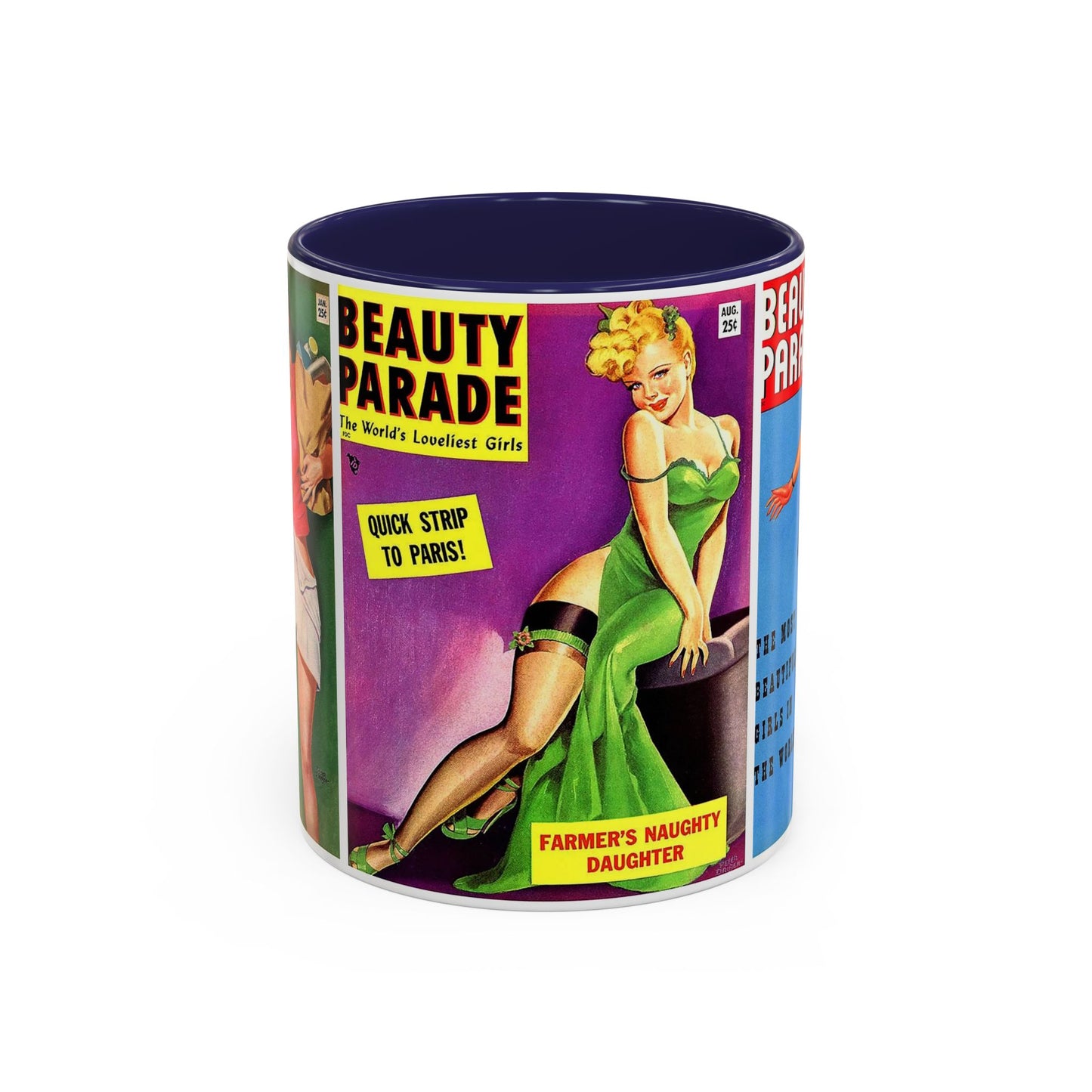 Beauty Parade Pin-Up Coffee Mug - 11oz, Multiple Colors Available