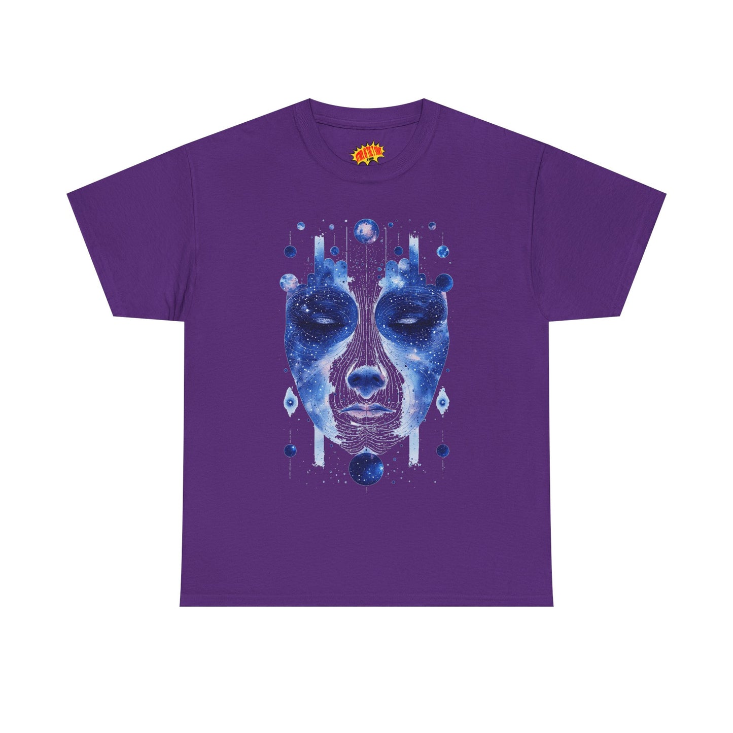 Cosmic Face Galaxy Graphic Space Art Tee Shirt *Multiple Colors*