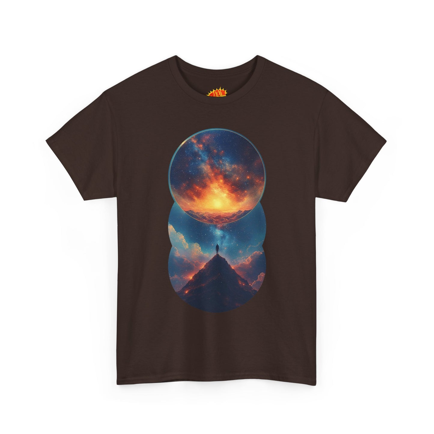 Round Cosmic Galaxy Graphic Art Tee Shirt *Multiple Colors*
