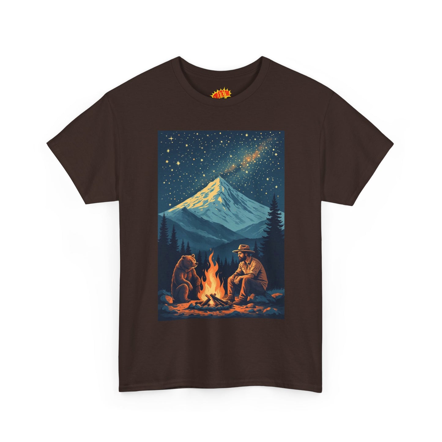 Mountain Man w/Bear Campfire T-Shirt *Multiple Colors*