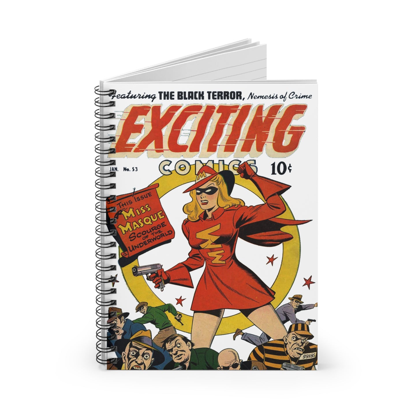 Exciting Comics #53 feat. Miss Masque Spiral Notebook