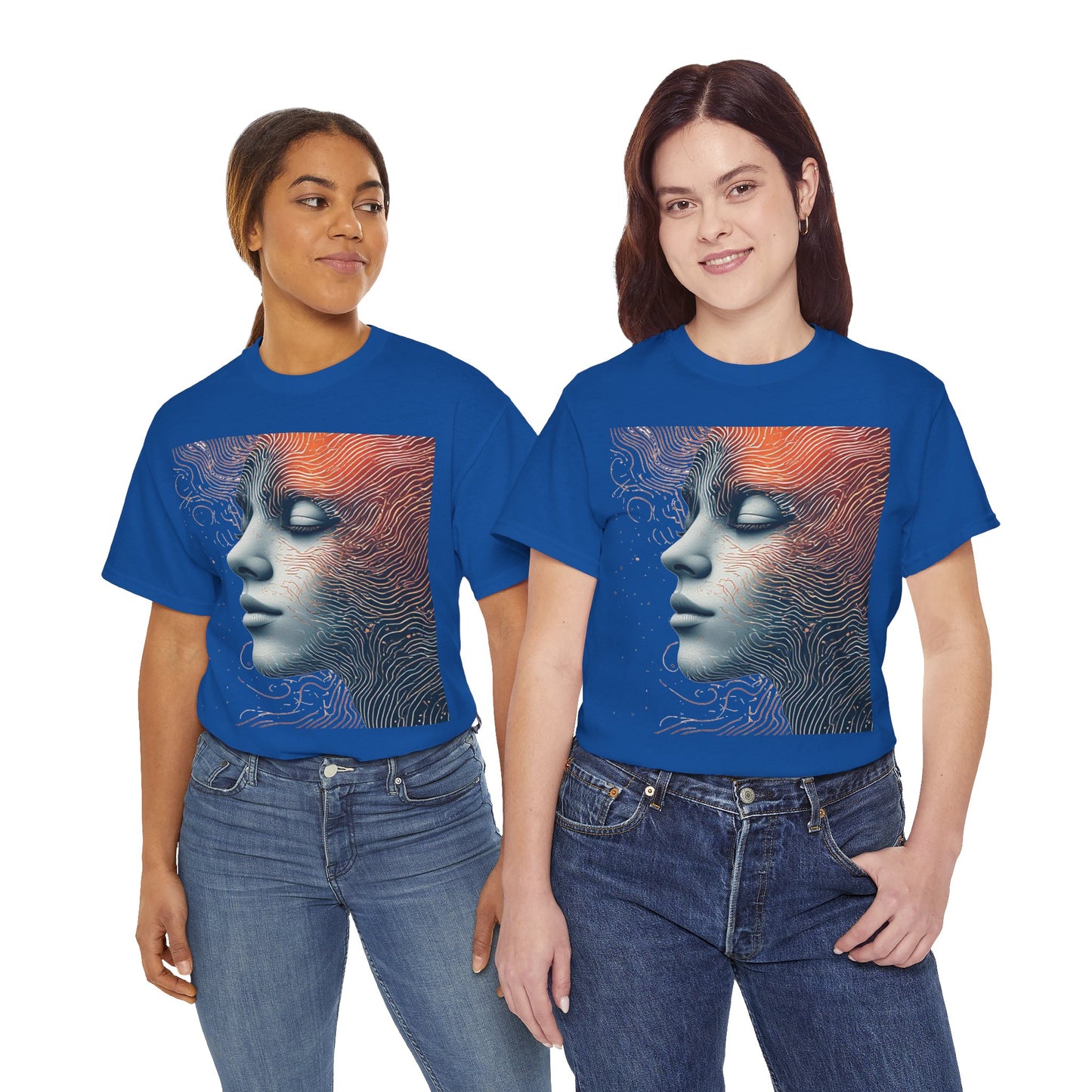 Graphic Art Face Tee Shirt *Multiple Colors*