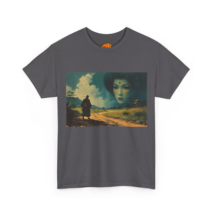 Walking Samurai w/Sky Geisha Woman T-Shirt