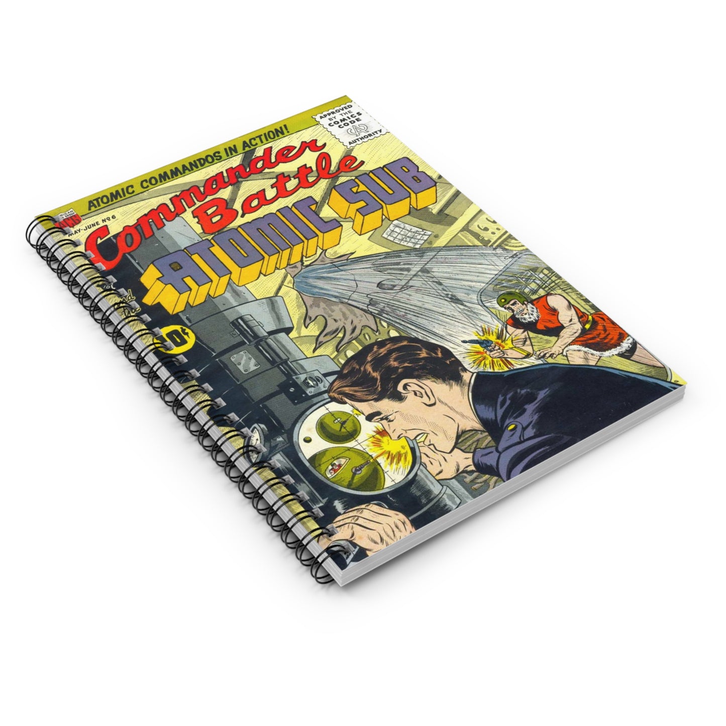 Commander Battle Atomic Sub No. 6 Comic Book Cover Notebook