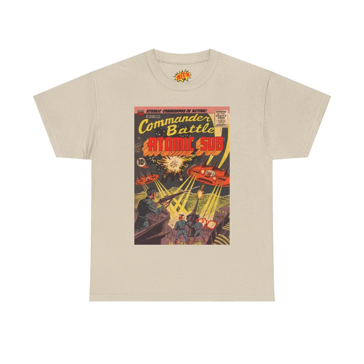 Commander Battle Atomic Sub No. 7 Comic Tee Shirt *Multiple Colors*