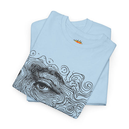 Human Face Silhouette Line Drawing Graphic Art Tee Shirt