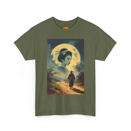 Walking Samurai w/Full Moon Woman T-Shirt *Multiple Colors*