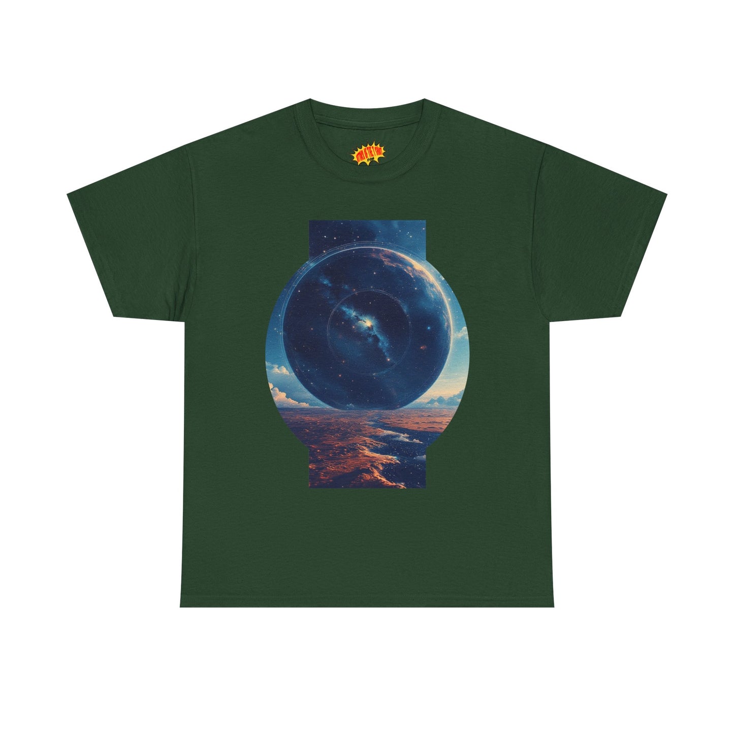 Round Galaxy Space Graphic Art Tee Shirt *Multiple Colors*