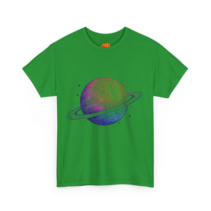 Space Art Ringed Planet Graphic Tee Shirt