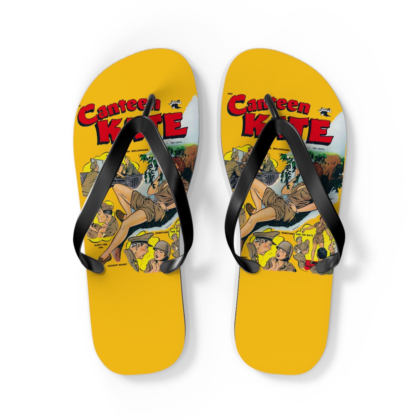 Canteen Kate #1 Flip Flops Yellow *Multiple Sizes Available*
