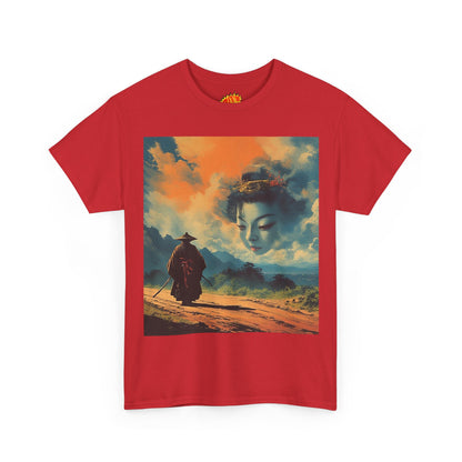Travelling Samurai w/Cloud Geisha Woman T-Shirt