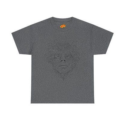 Human Face Line Drawing Graphic Art Tee Shirt