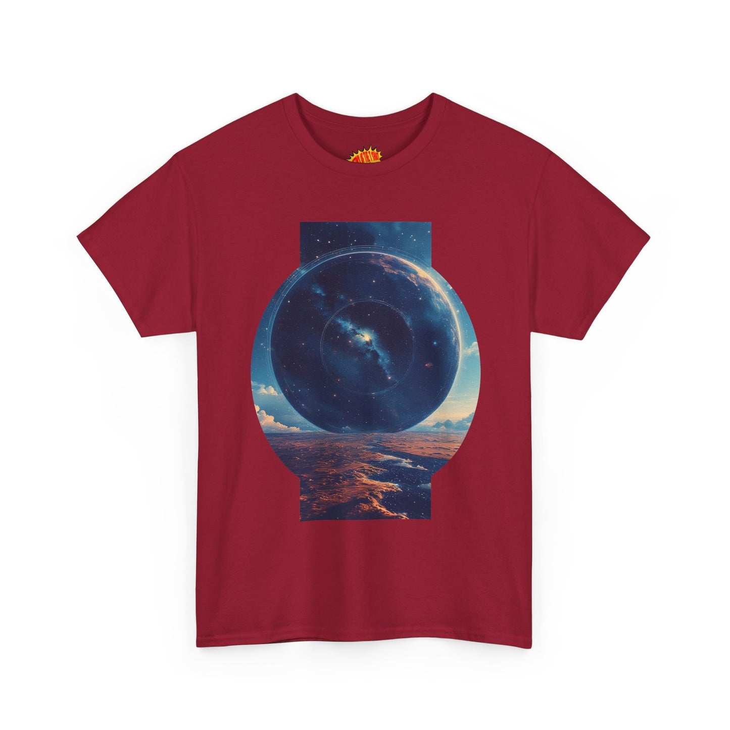 Round Galaxy Space Graphic Art Tee Shirt *Multiple Colors*
