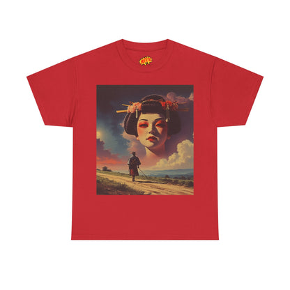Travelling Samurai w/Sky Geisha Woman T-Shirt
