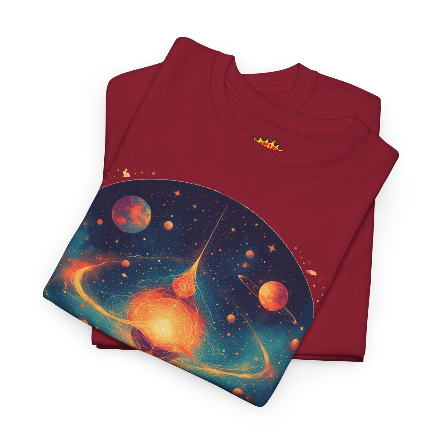 Round Galaxy w/Planets Graphic Tee Shirt *Multiple Colors*