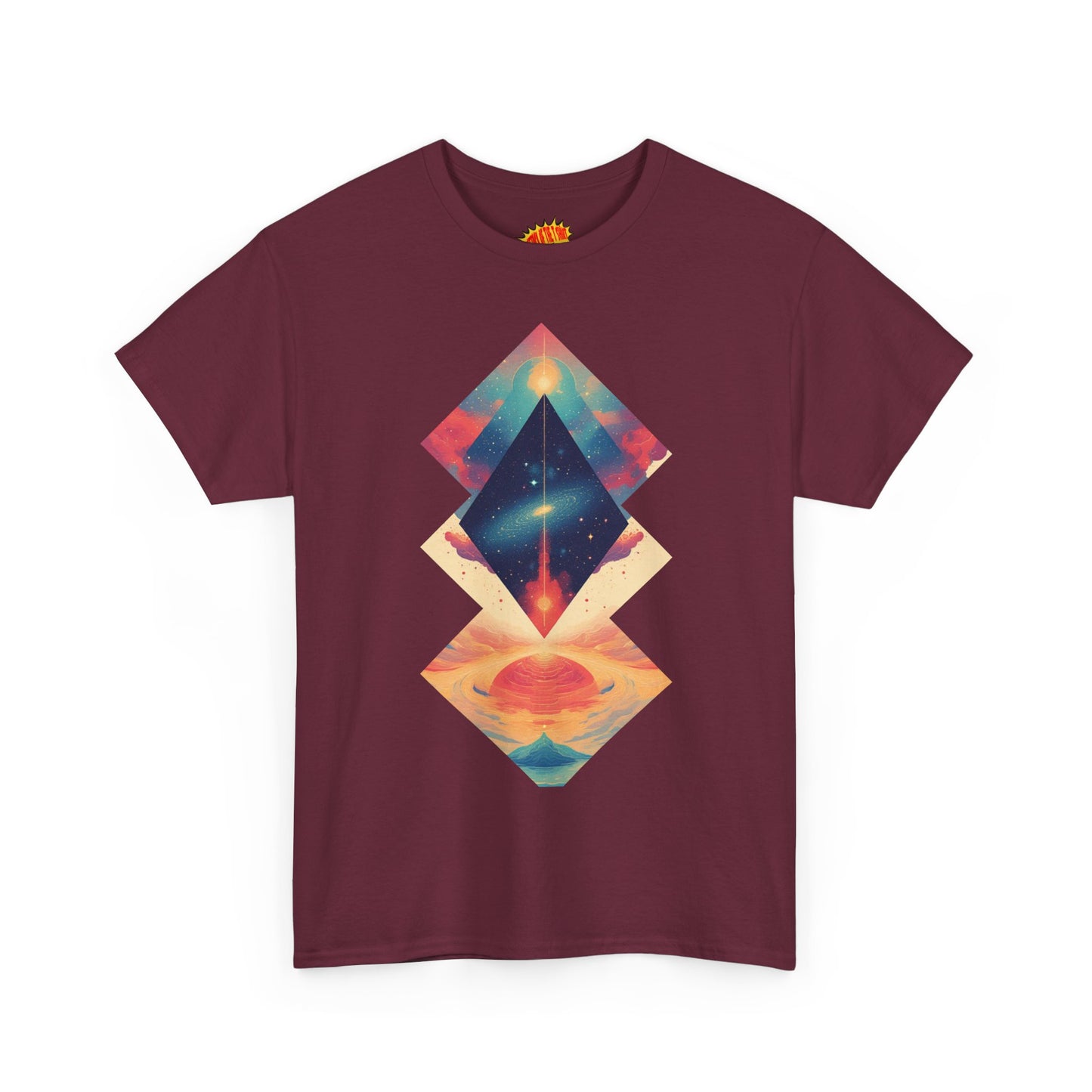 Geometric Shape Galaxy Graphic Space Art Tee Shirt *Multiple Colors*