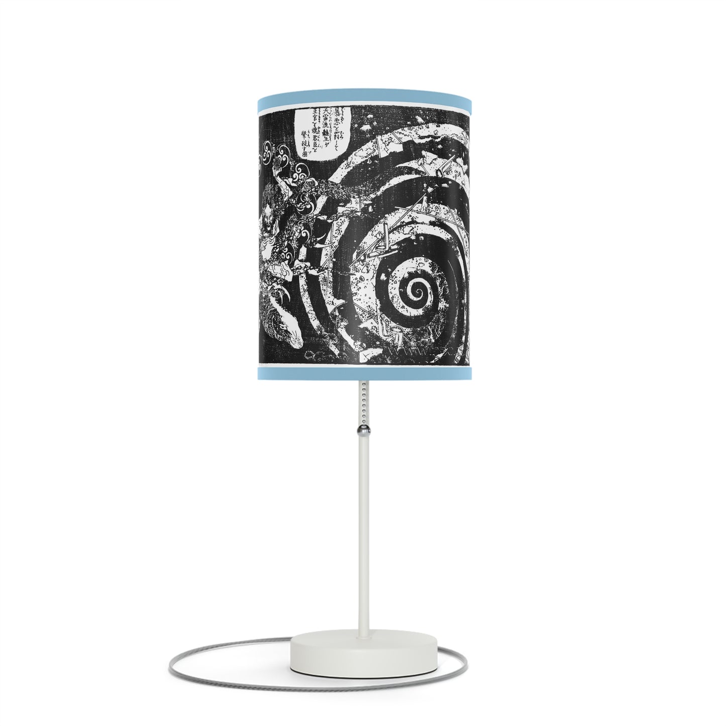 Destruction by Hokusai Japanese Woodcut Lamp
