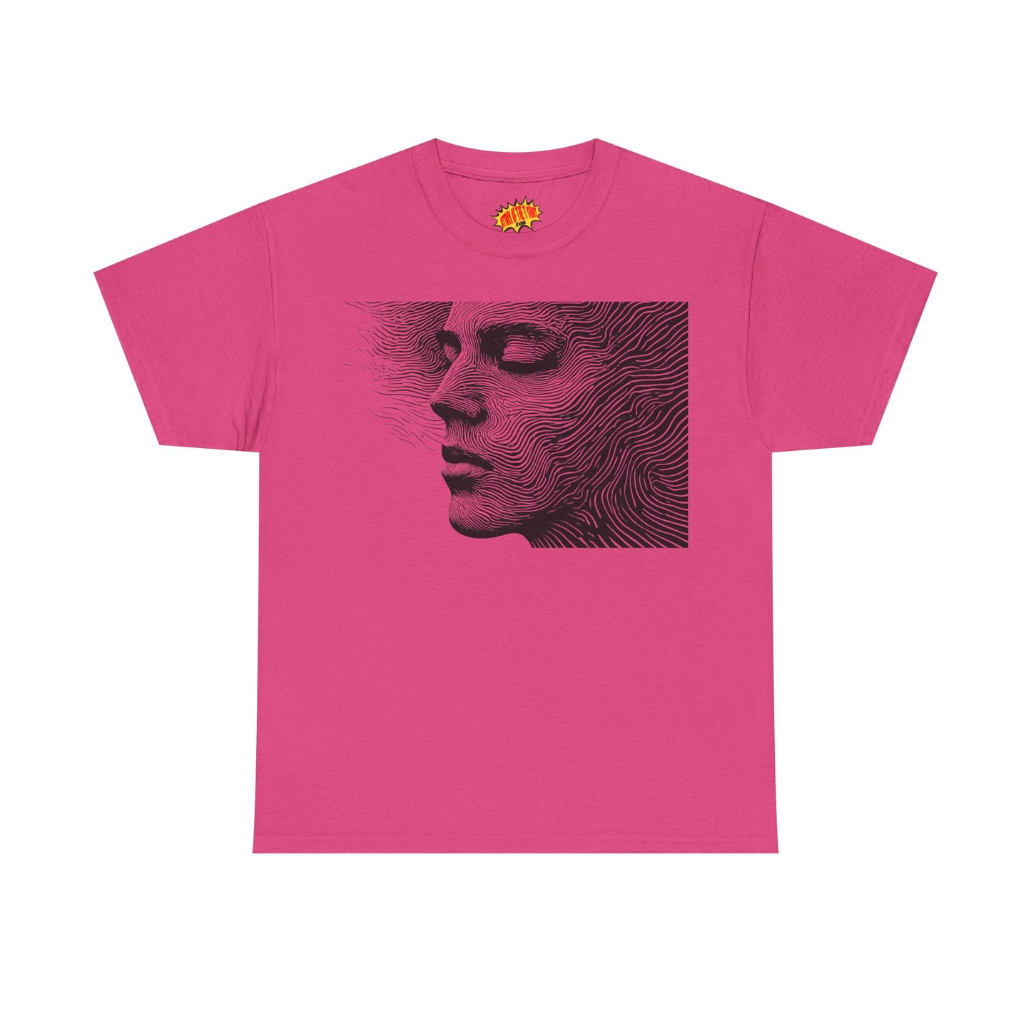 Face Line Drawing Portrait Graphic Art Tee Shirt *Multiple Colors*