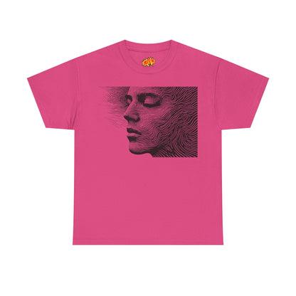 Face Line Drawing Portrait Graphic Art Tee Shirt