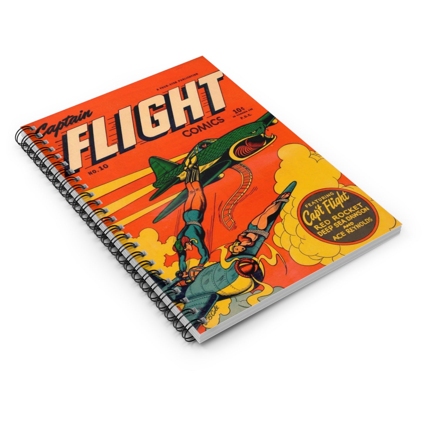 Captain Flight No. 10 Comic Book Cover Notebook