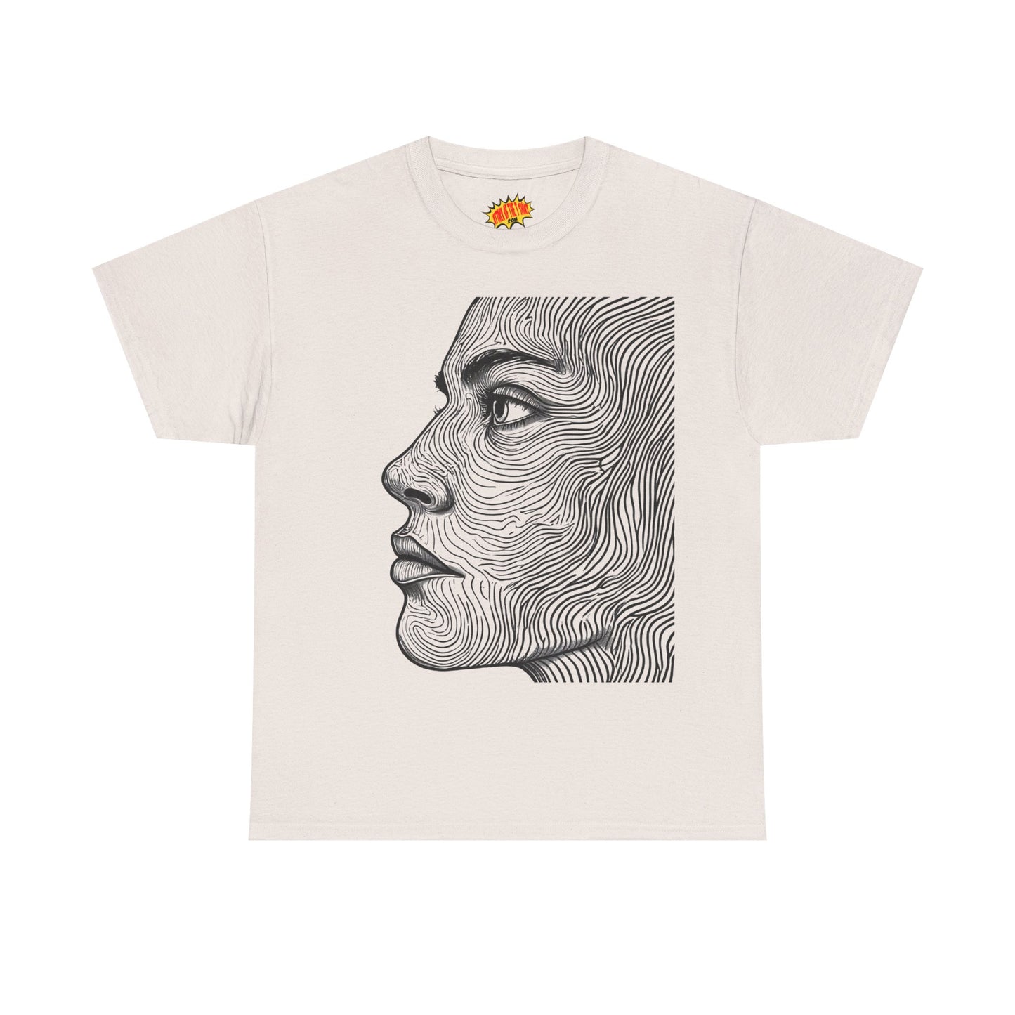 Human Face Profile Line Drawing Graphic Art Tee Shirt *Multiple Colors*