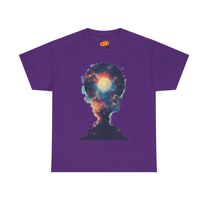 Abstract Galaxy Nebula Art w/Face Graphic Tee Shirt