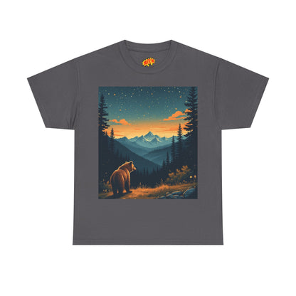 Mountain Bear Sunrise Scene T-Shirt