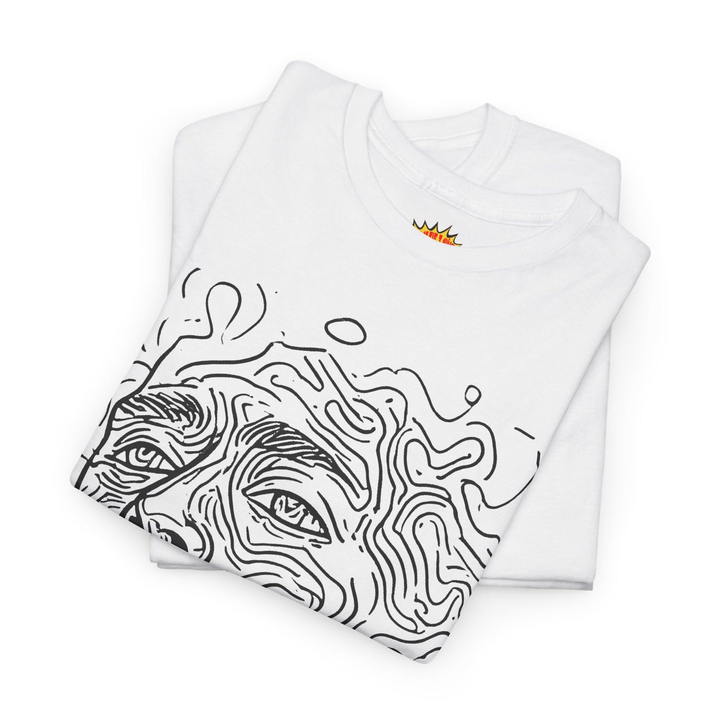 Human Face Line Drawing Portrait Graphic Art Tee Shirt *Multiple Colors*