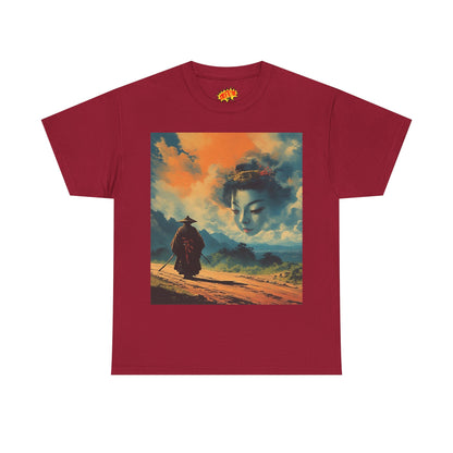 Travelling Samurai w/Cloud Geisha Woman T-Shirt