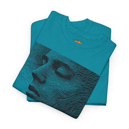 Face Line Drawing Portrait Graphic Art Tee Shirt