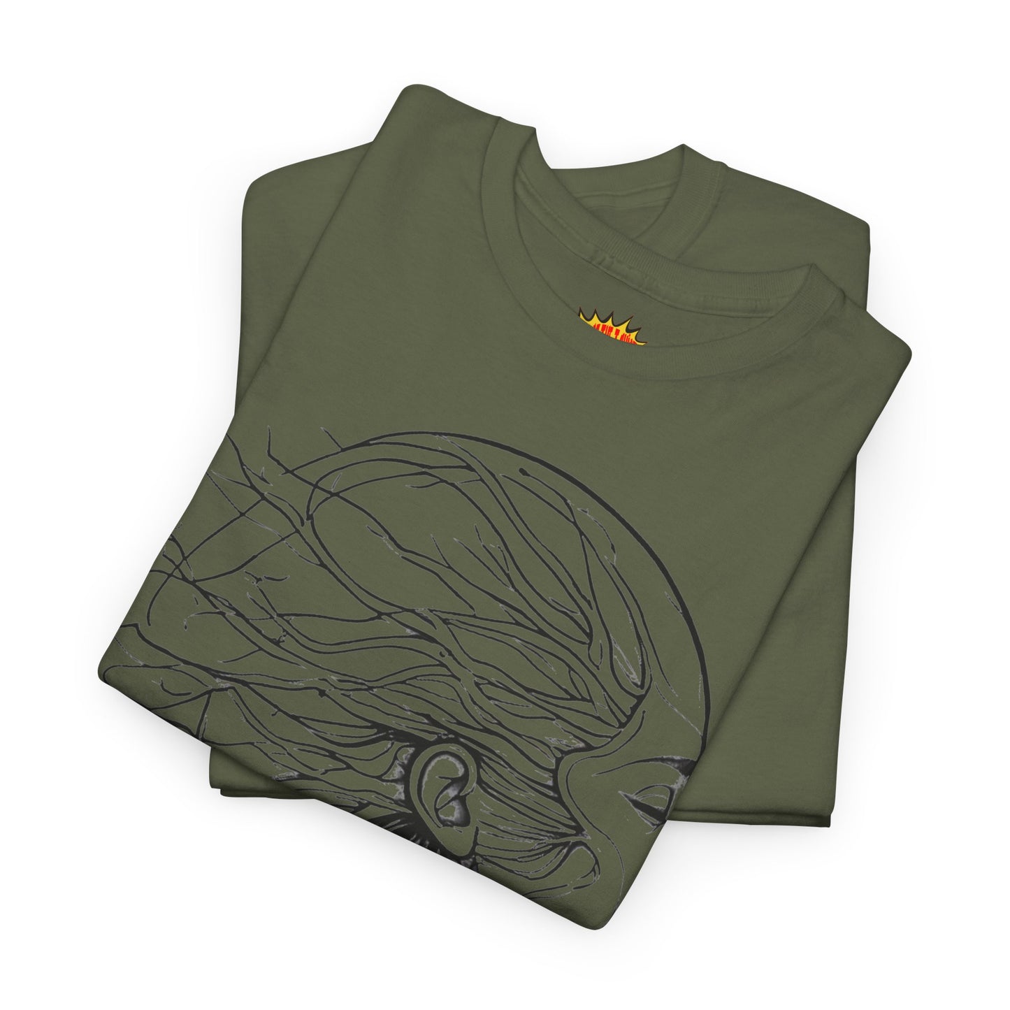 Flowing Line Drawing Face Graphic Art Tee Shirt *Multiple Colors*