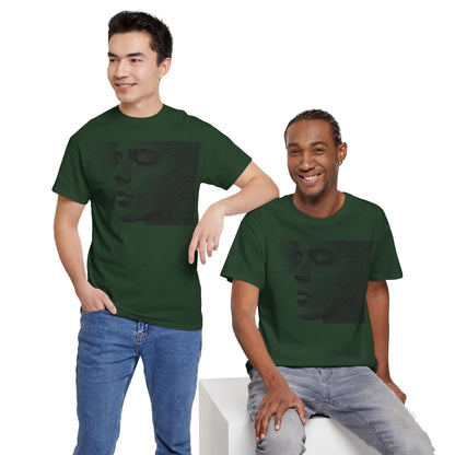 Face Line Drawing Portrait Graphic Art Tee Shirt