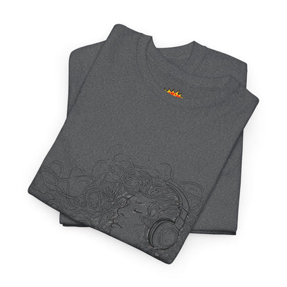 Line Drawing Portrait Graphic Musical Art Tee Shirt