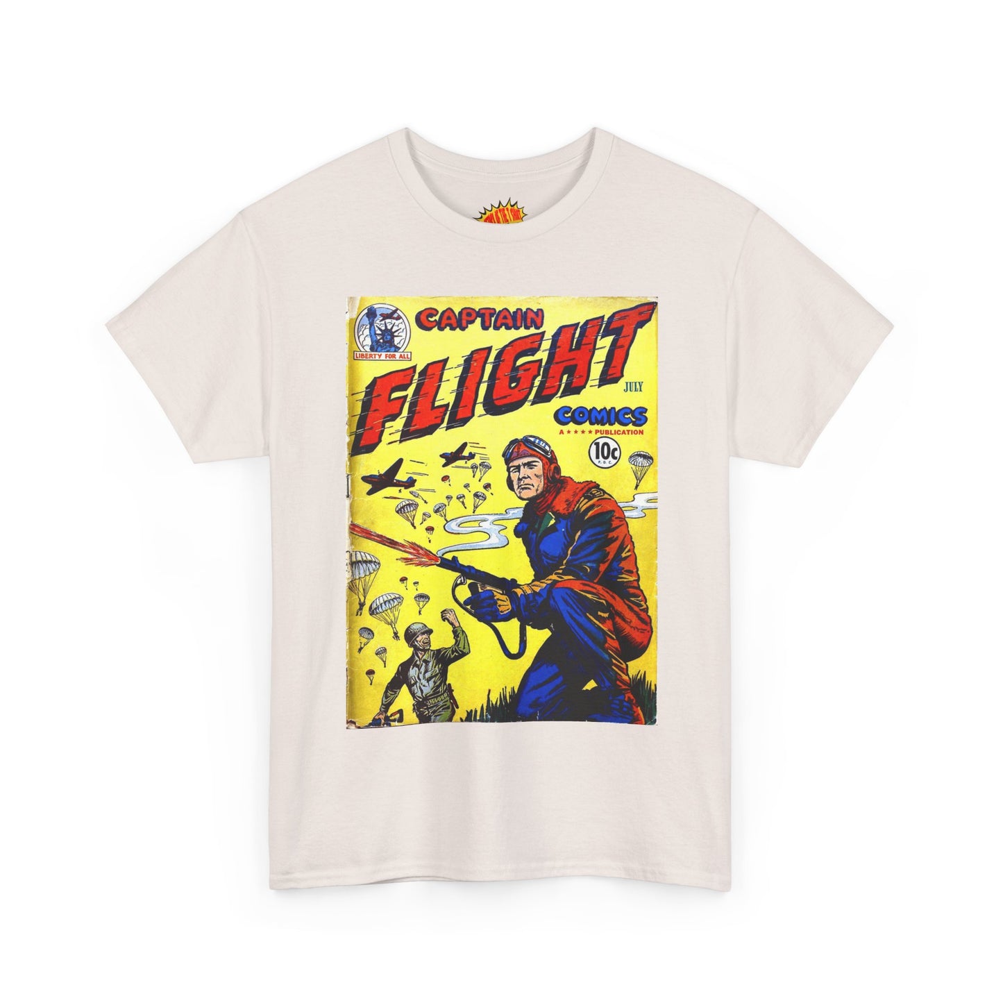 Captain Flight July Comic Tee Shirt *Multiple Colors*