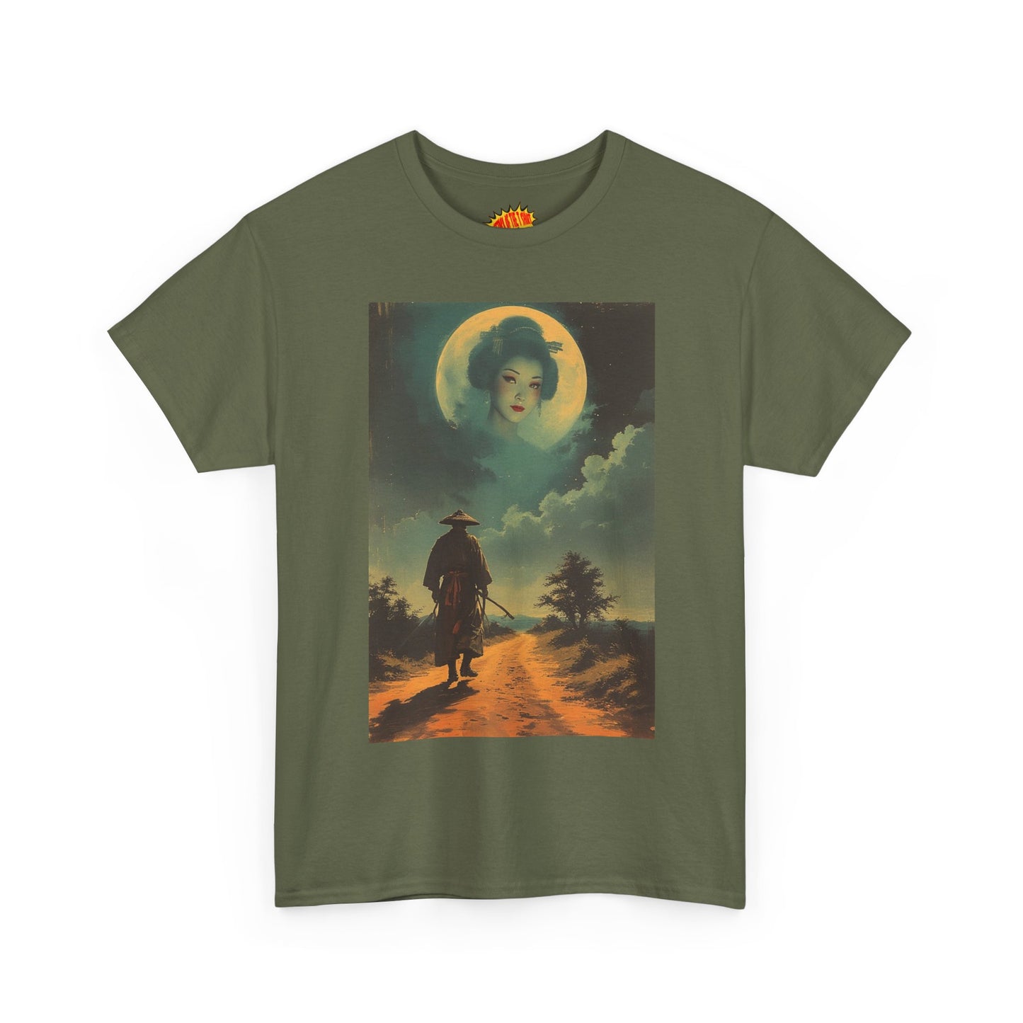 Walking Samurai w/Full Moon Woman T-Shirt *Multiple Colors*