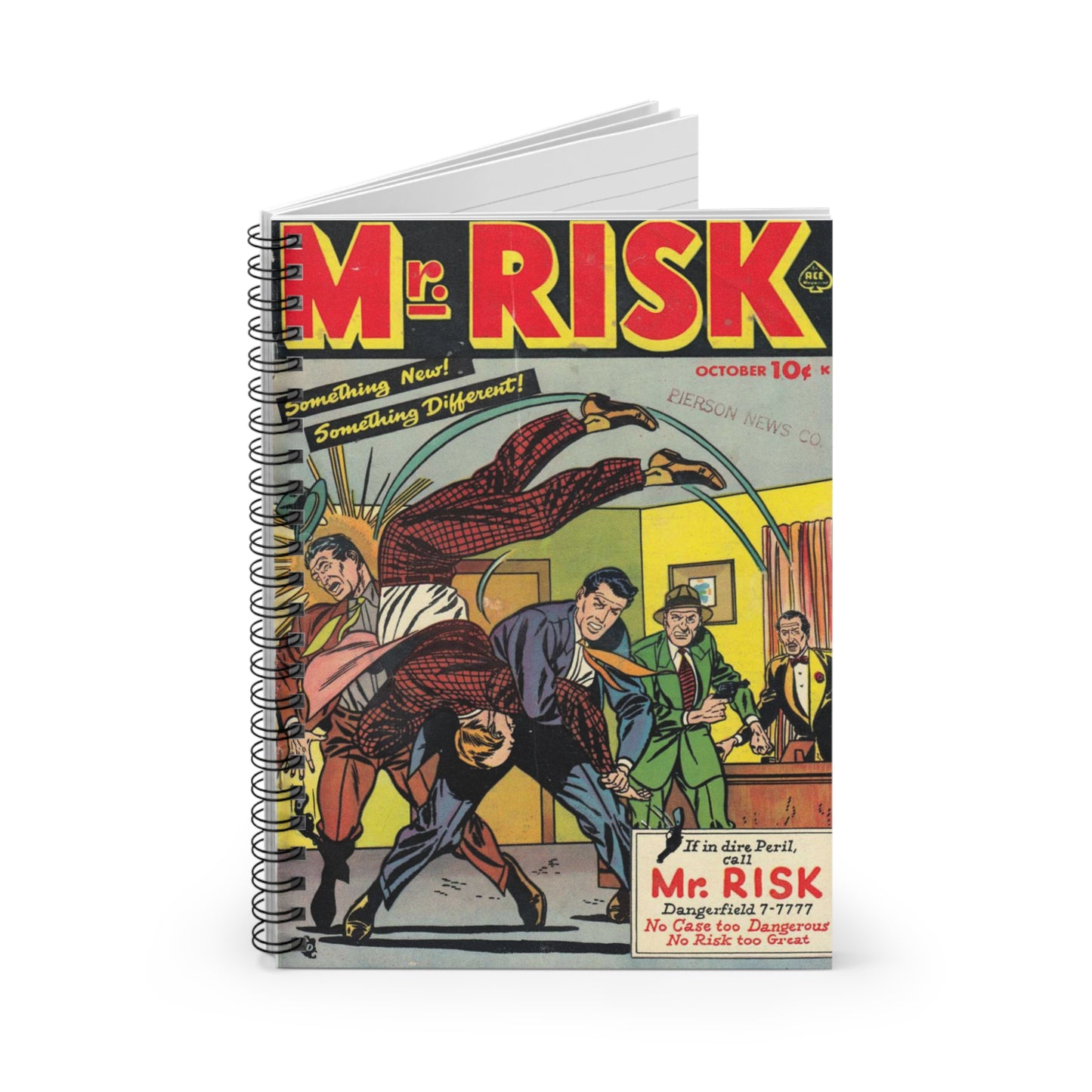 Mr. Risk October Comic Book Cover Notebook