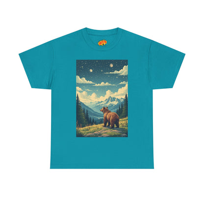 Mountain Bear Double Moon Scene T-Shirt
