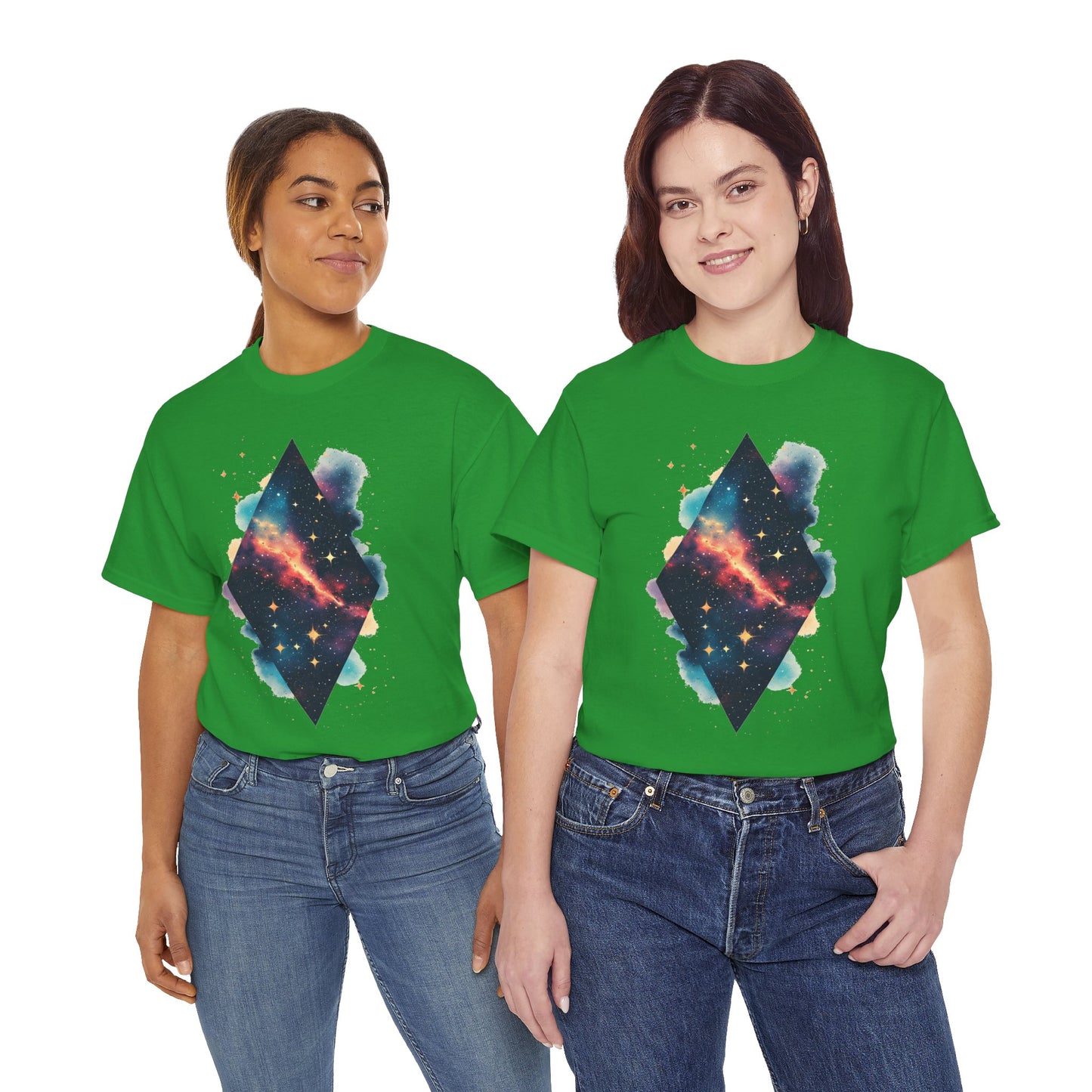 Diamond Galaxy Nebula Art Graphic Tee Shirt *Multiple Colors*