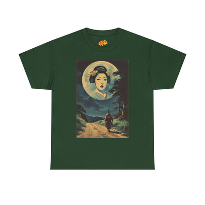 Night Traveller w/Full Moon Geisha Woman T-Shirt