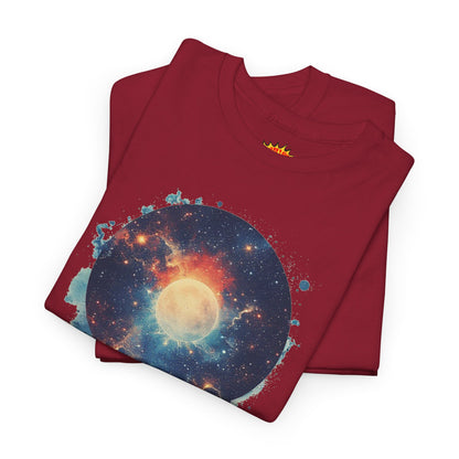 Abstract Galaxy Nebula Art w/Face Graphic Tee Shirt
